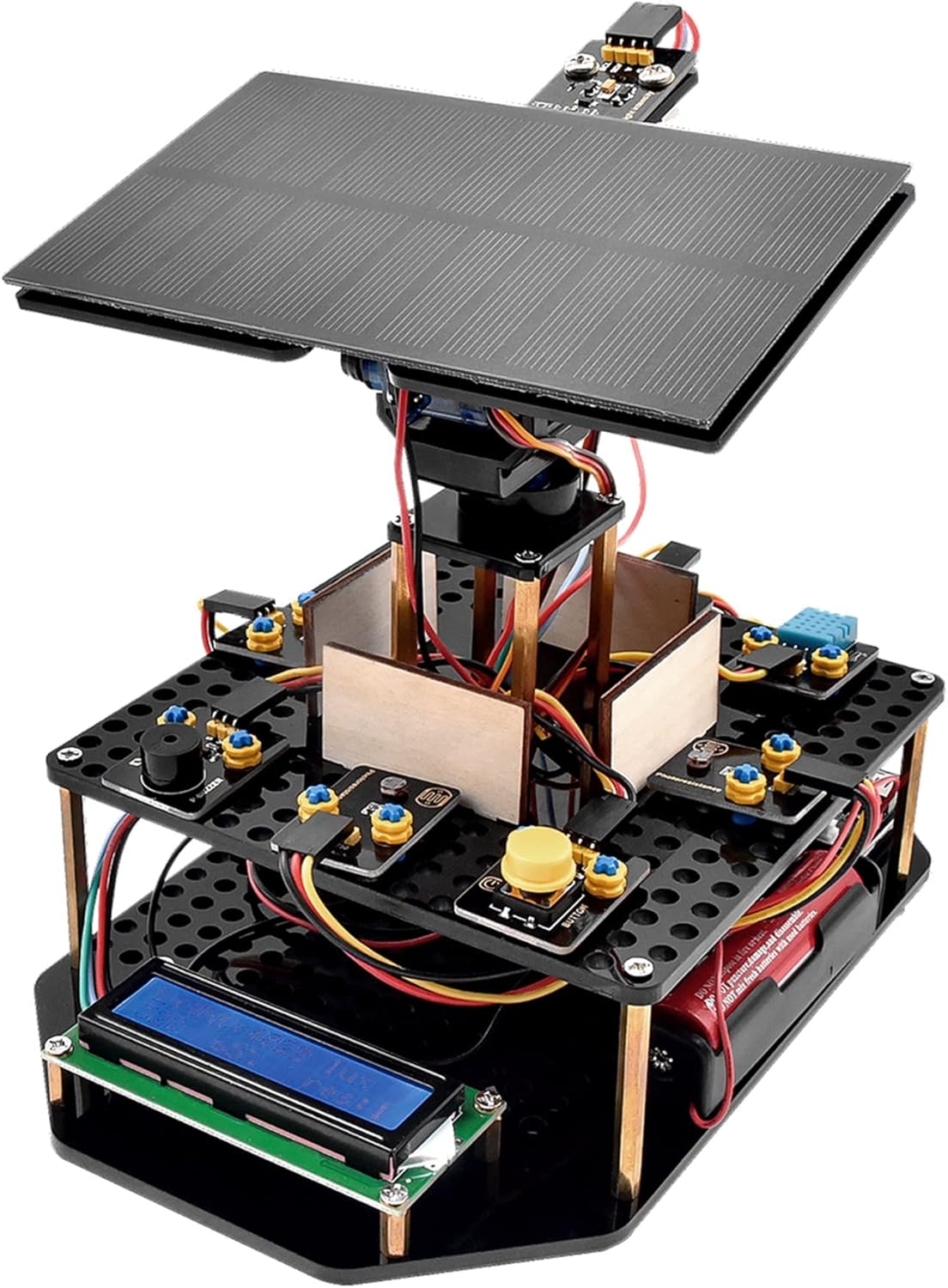 KEYESTUDIO Kit elettronico di localizzazione solare fai-da-te per Arduino UNO, sensore di temperatura e umidità