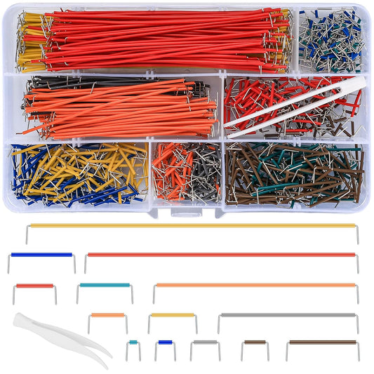 840 Pezzi Breadboard Jumper Wires Filo Assorted Kit, Cavo di Collegamento della U Shape Jumper Wires Breadboard Maschio a Maschio